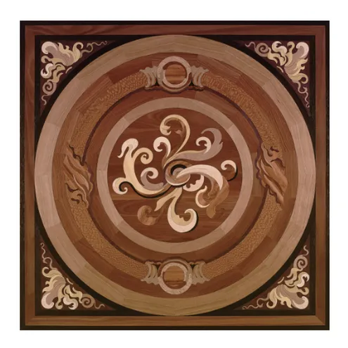 Compassion Square Wood Medallion - Wild Wooding Medallion Inlay Flooring in Square Shape