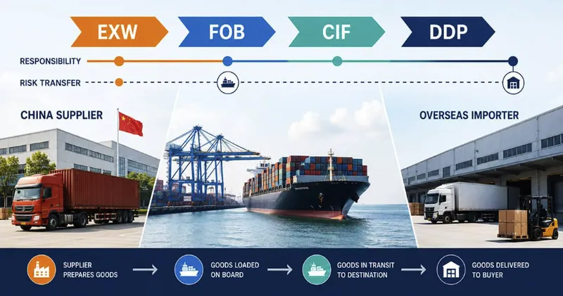 Different types of trading terms for shipping