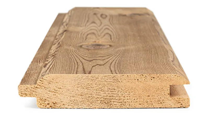 Tongue-and-groove sauna wood