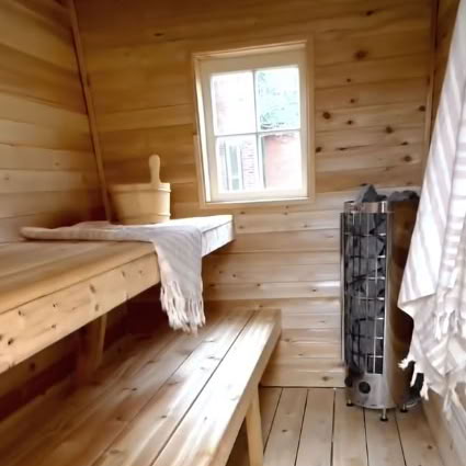 Sauna Shed Interior